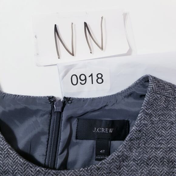 J. Crew Wool Blend Gray Chevron Print Sheath Dress Professional Work - Picture 13 of 13